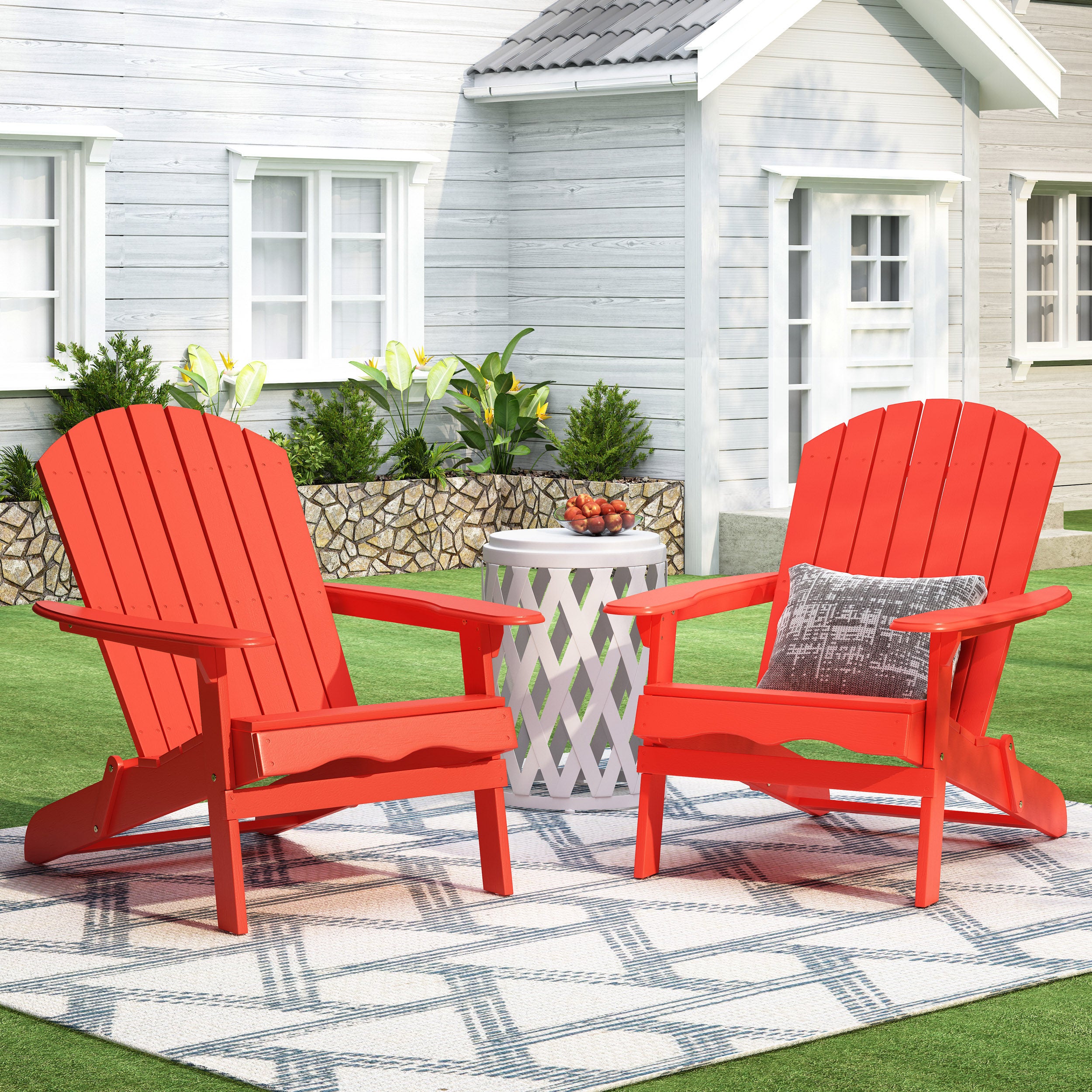 Red adirondack chairs hot sale