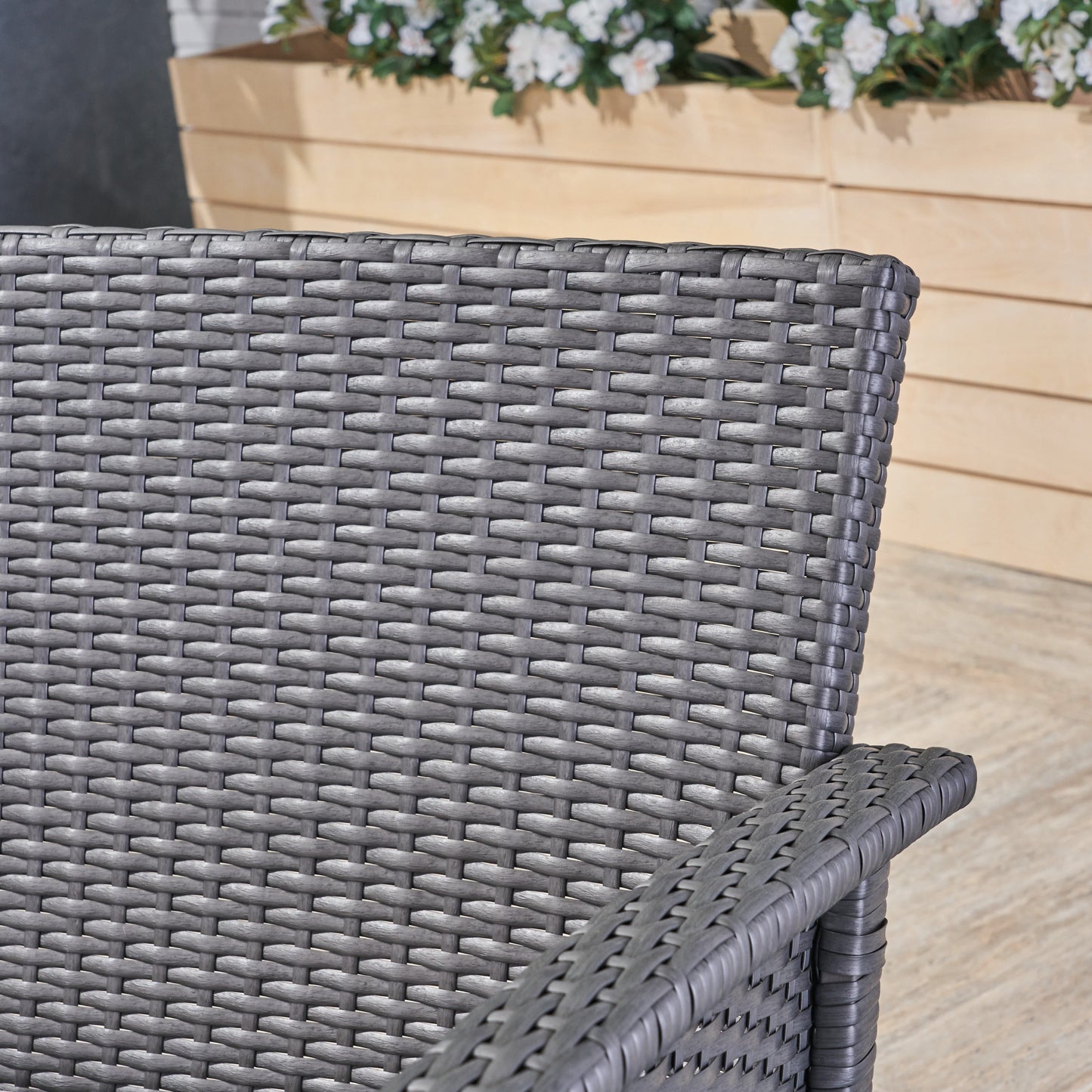 Roswell Outdoor 7 Seater Wicker Chat Set