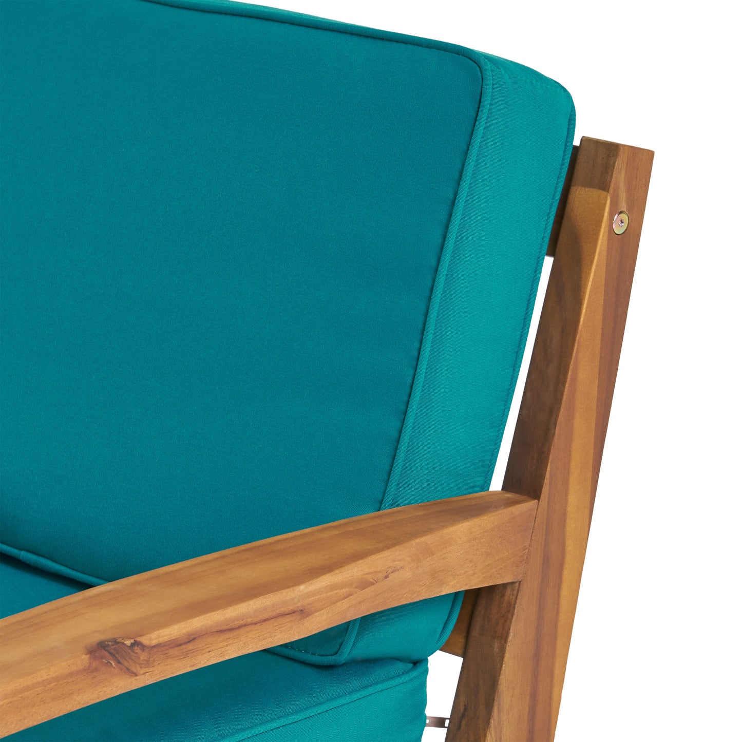 Parma Outdoor Acacia Wood Club Chairs with Sunbrella Cushions