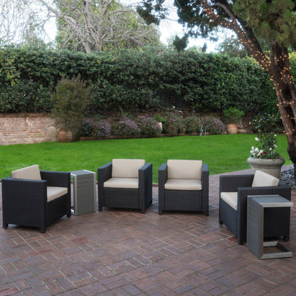 Venice 4-Seater Outdoor Chat Set with Side Tables