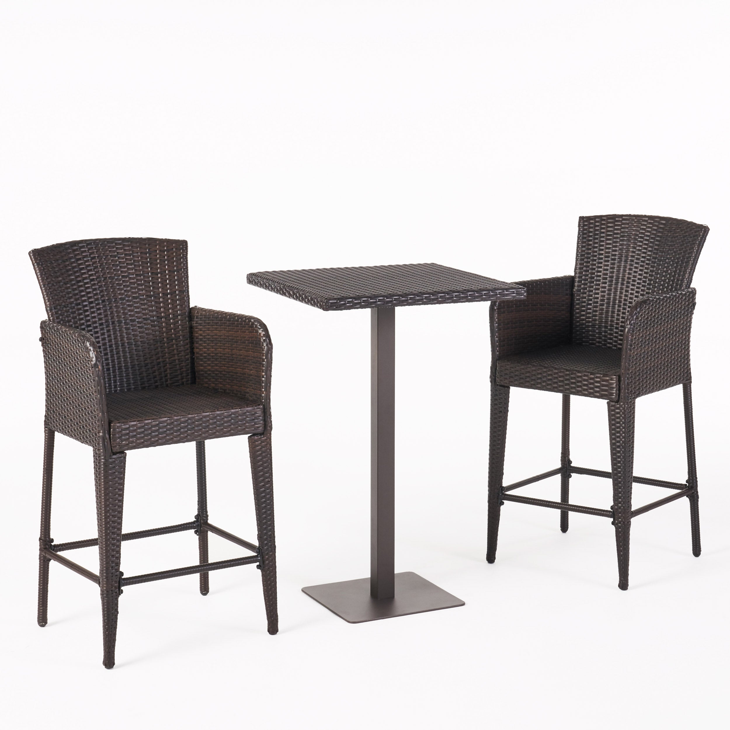 3 piece wicker bar set hot sale