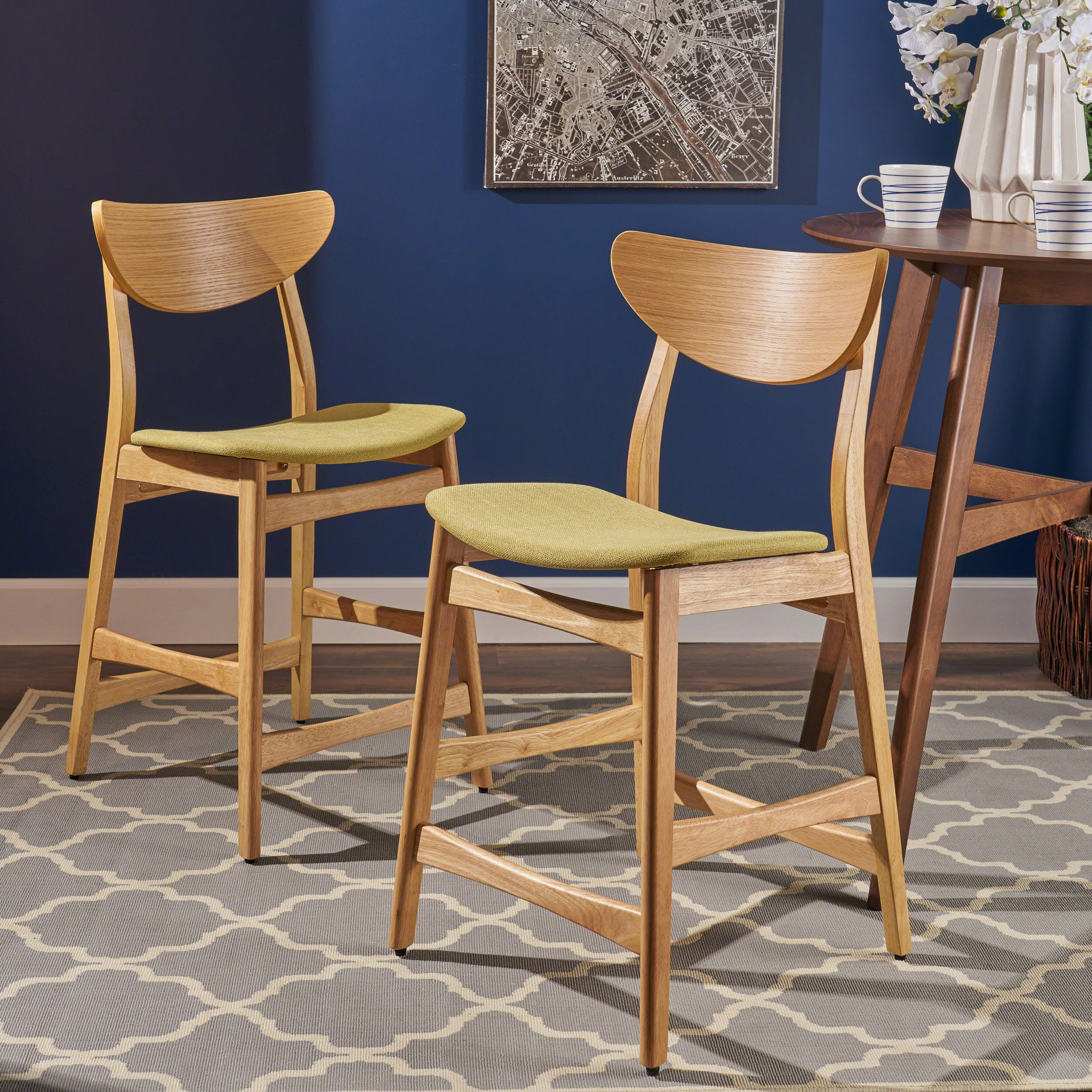 Mid century modern bar stools set of discount 2