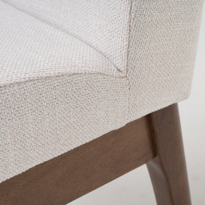 Leona Fabric & Wood Finish Dining Chair (Set of 2)