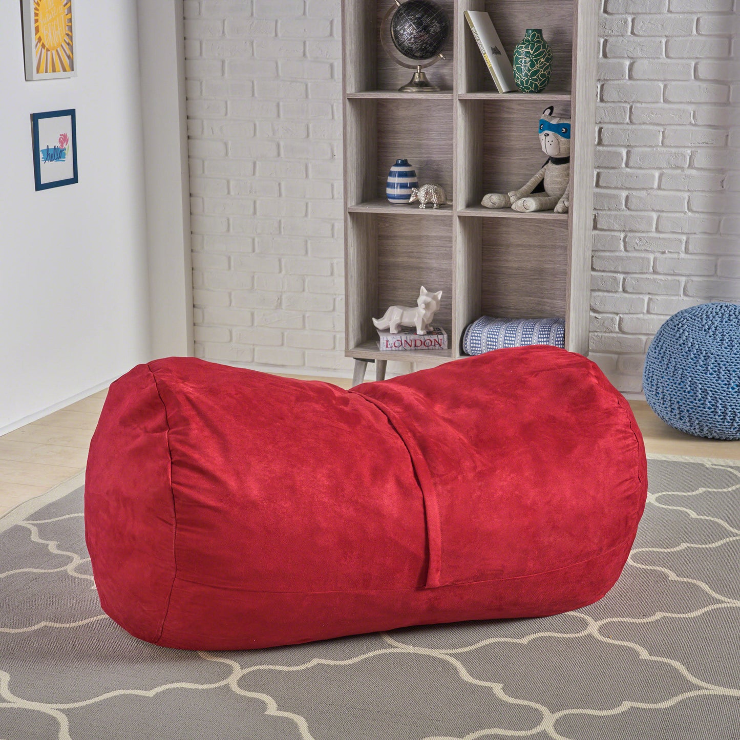 Cassell Fabric 4-foot Lounge Beanbag Chair