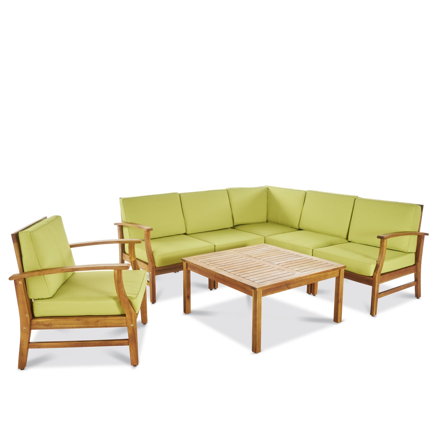 Capri 6-Seater Outdoor Wooden Sectional
