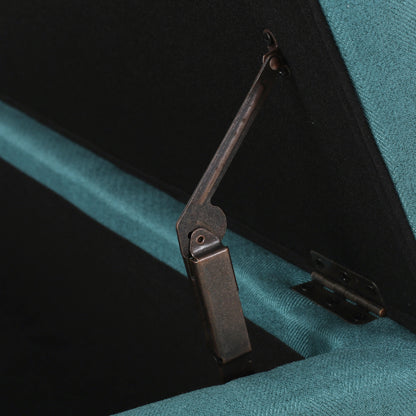 Etoney Mid-Century Modern Button Tufted Fabric Storage Ottoman Bench