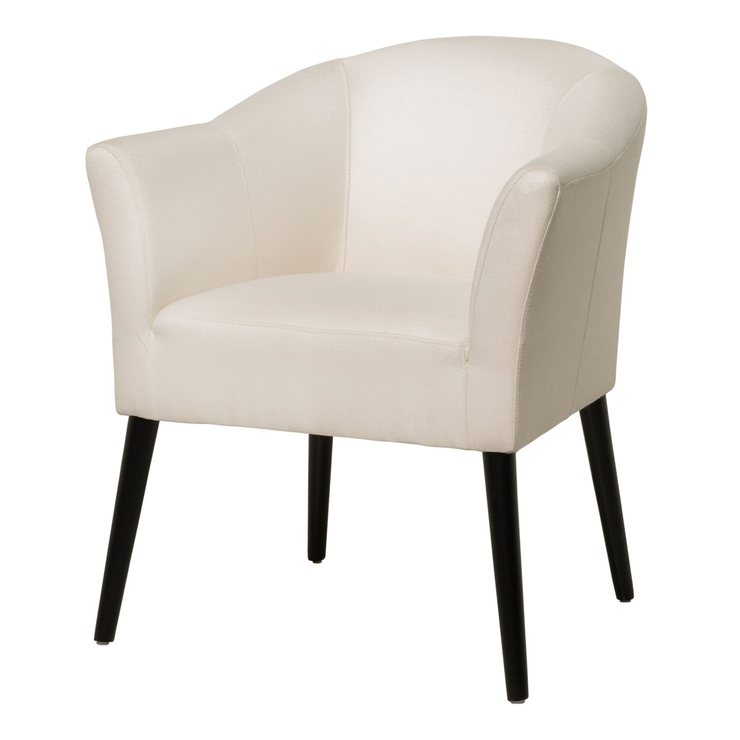 Charmaine Mid-Century Modern Low Back Fabric Accent Chair with Tapered Legs