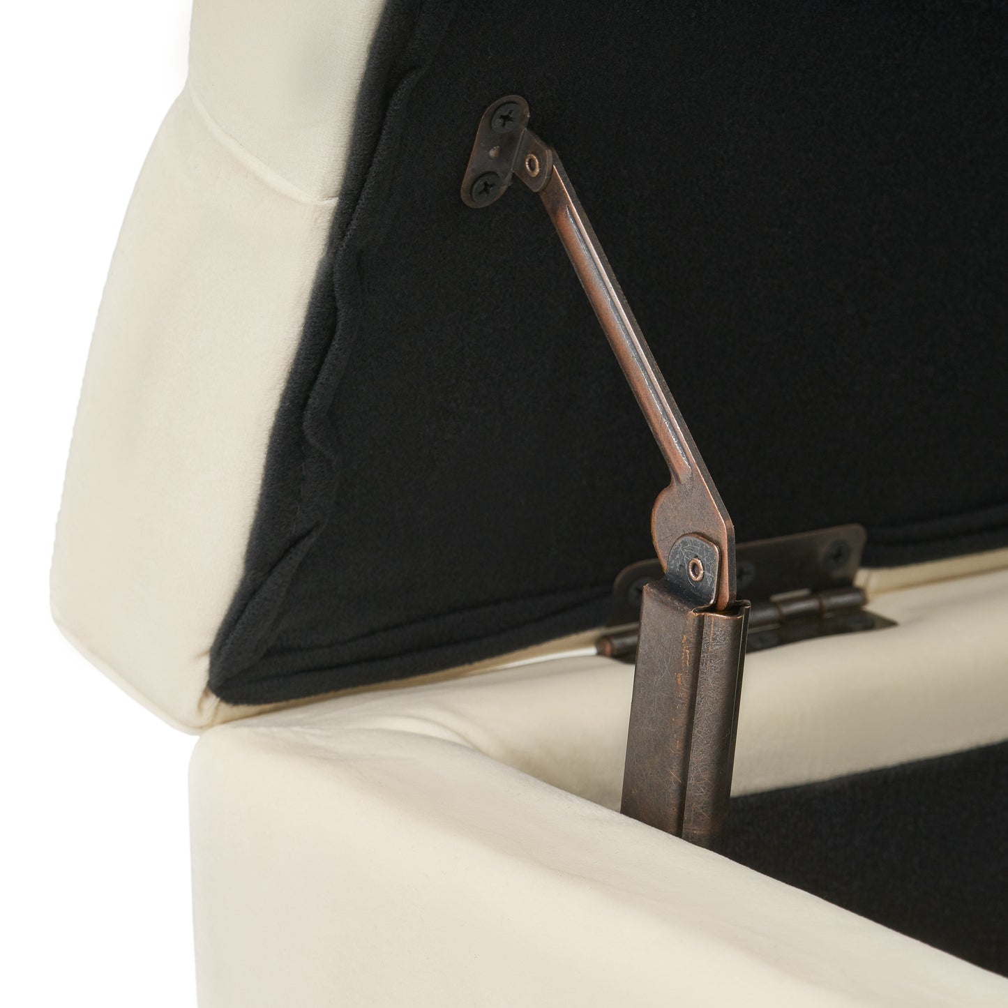 Molle Contemporary Button-Tufted Velvet Storage Ottoman Bench