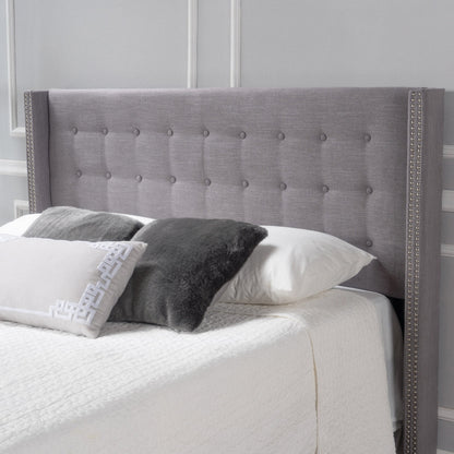 Josephine Contemporary Upholstered Queen Headboard w/ Button Tufting