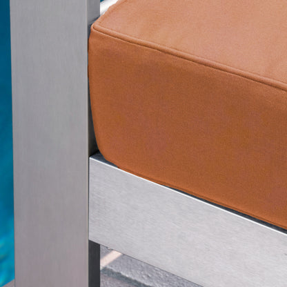 Crested Bay Outdoor Aluminum 5 Piece Sofa Set with Sunbrella Cushions