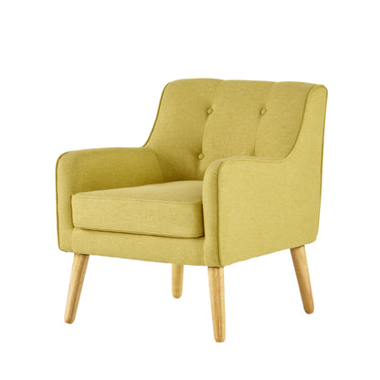 Fontinella Mid Century Tufted Back Fabric Arm Chair
