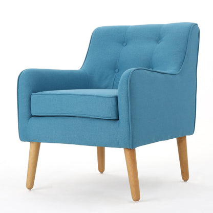 Fontinella Mid Century Tufted Back Fabric Arm Chair