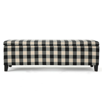 Clor Fabric Rectangle Storage Ottoman Bench