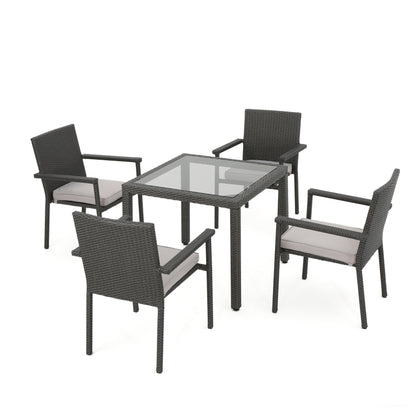 San Tropez Outdoor 5 Piece Dining Set with Water Resistant Cushions