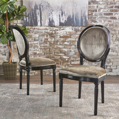 Phinnaeus Contemporary Velvet Dining Chairs (Set of 2)
