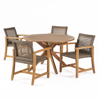 Pixie Outdoor 4 Seater Acacia Wood Dining Set