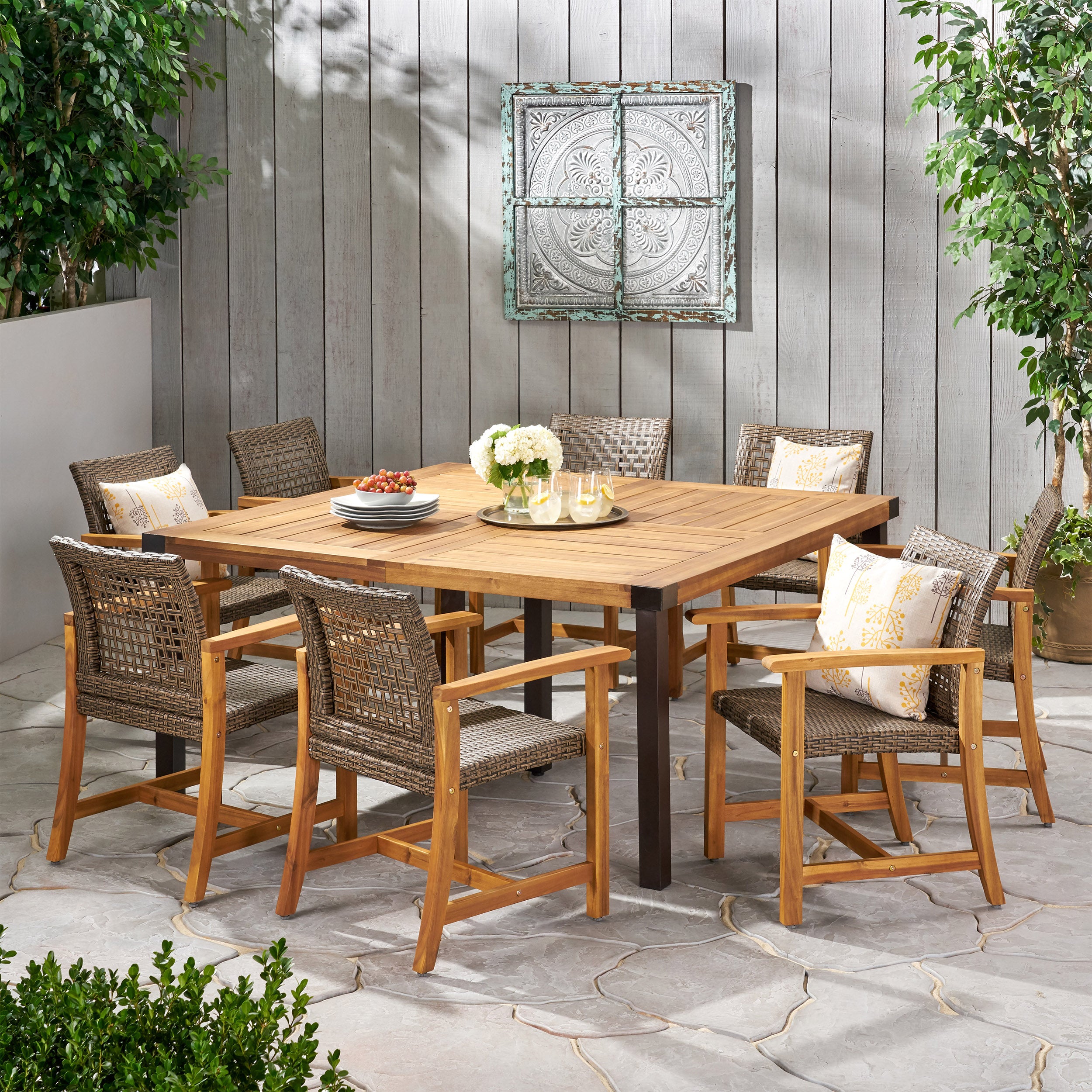 Wooden 8 seater online garden table