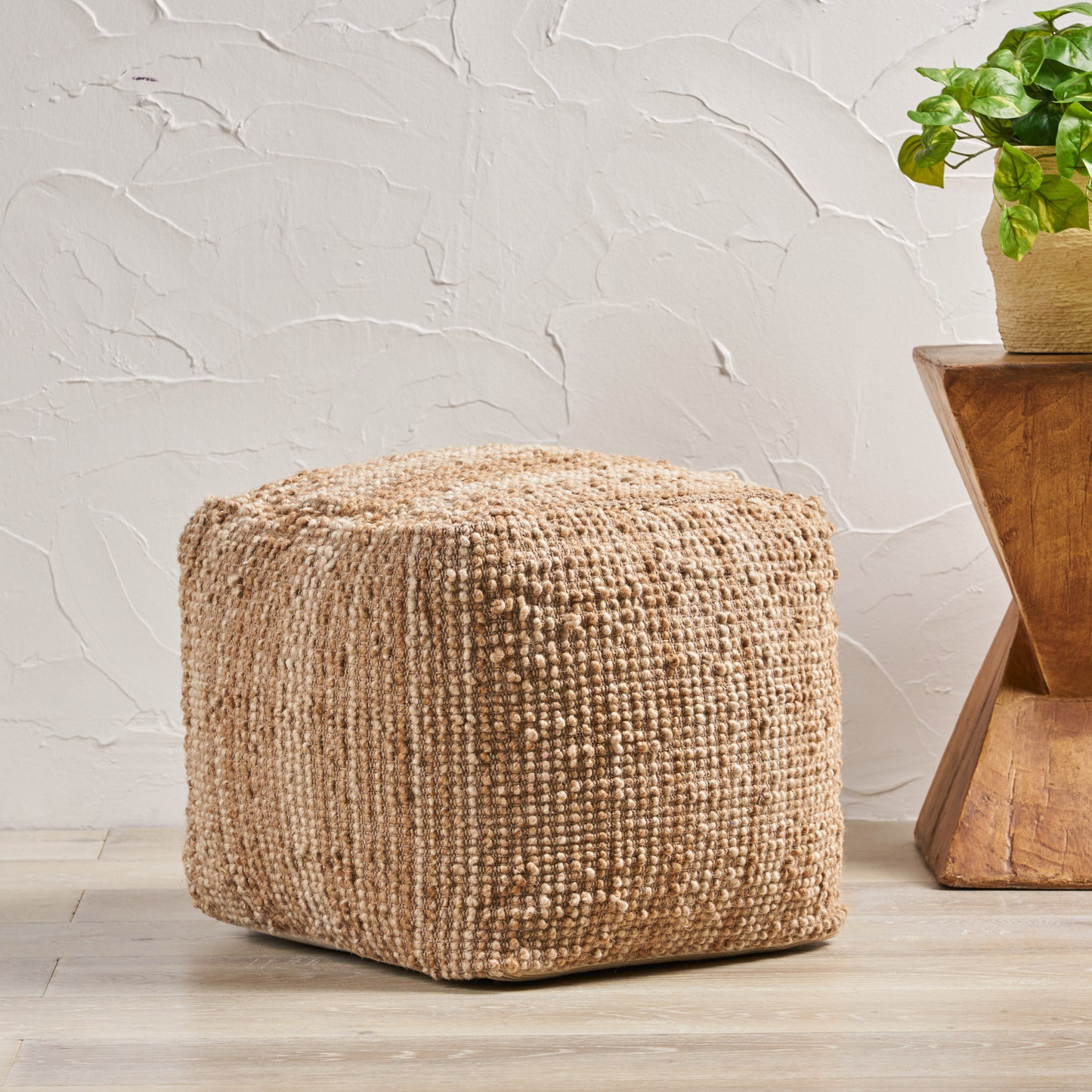 Beso Handcrafted Boho Fabric Pouf