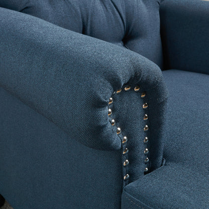 Arielle Plush Tufted Back Fabric Club Armchair
