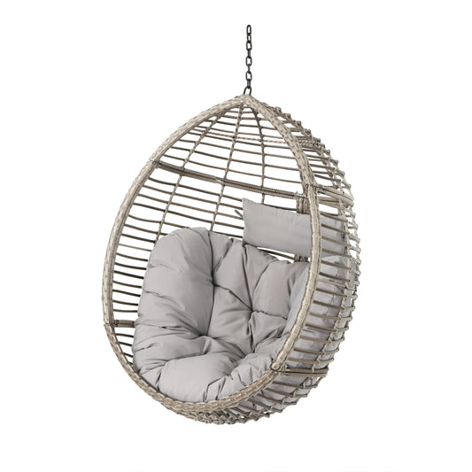 Leasa Indoor/Outdoor Hanging Teardrop / Egg Chair (Stand Not Included)