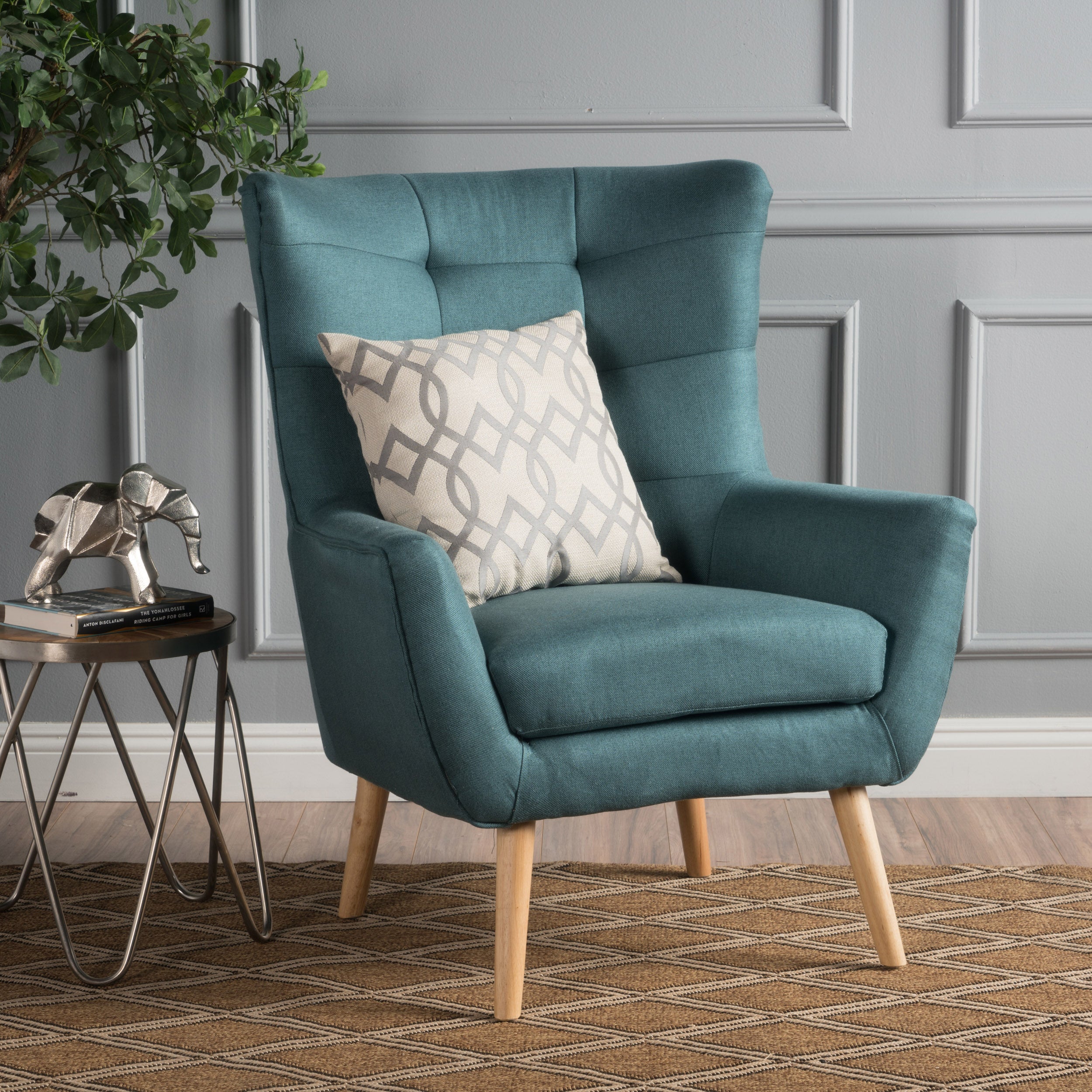 Teal discount upholstered chair