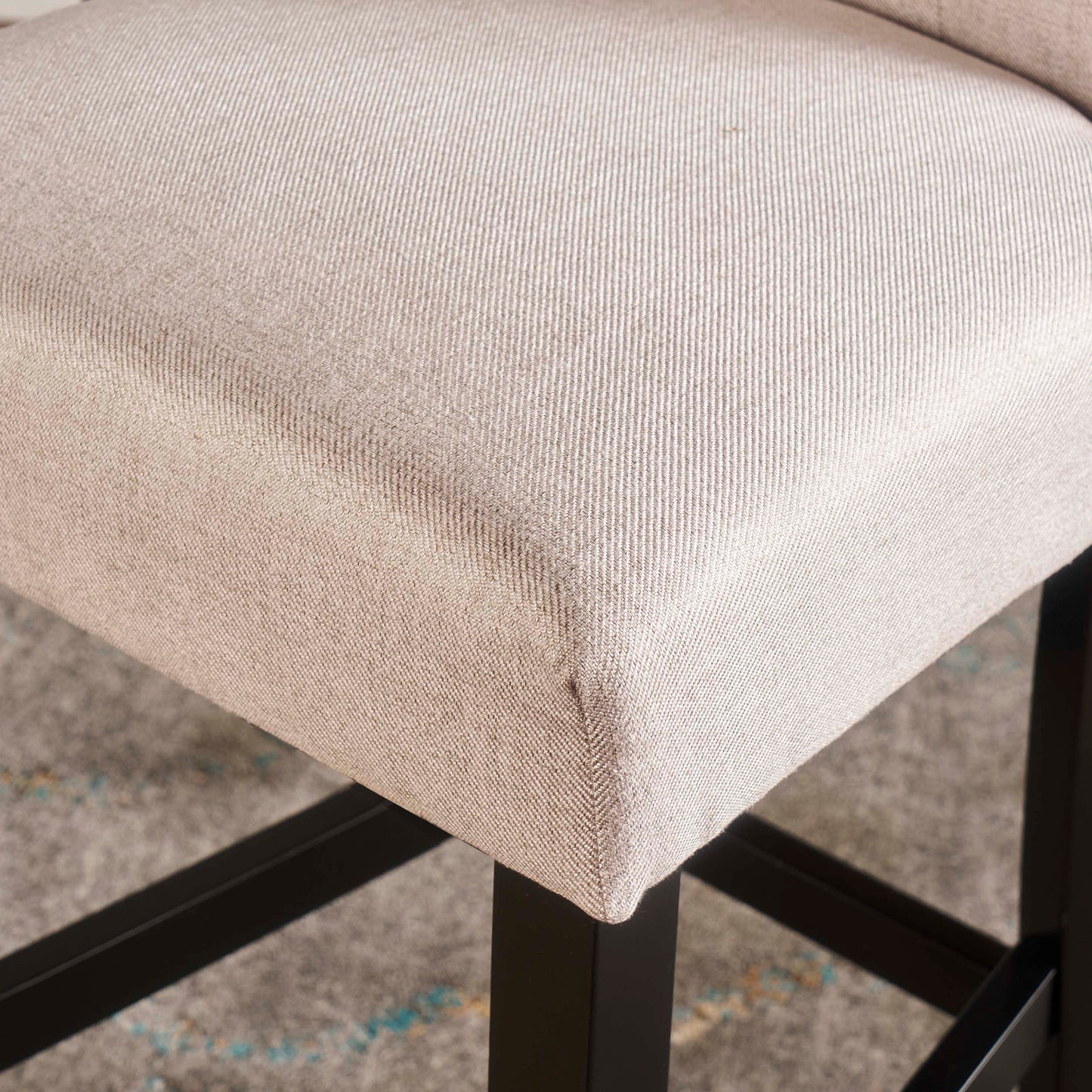 Padma 30-Inch Tufted Back Fabric Barstools (Set of 2)
