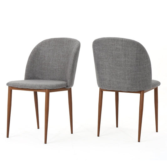 Anastasia Light Gray Fabric Dining Chairs (Set of 2)