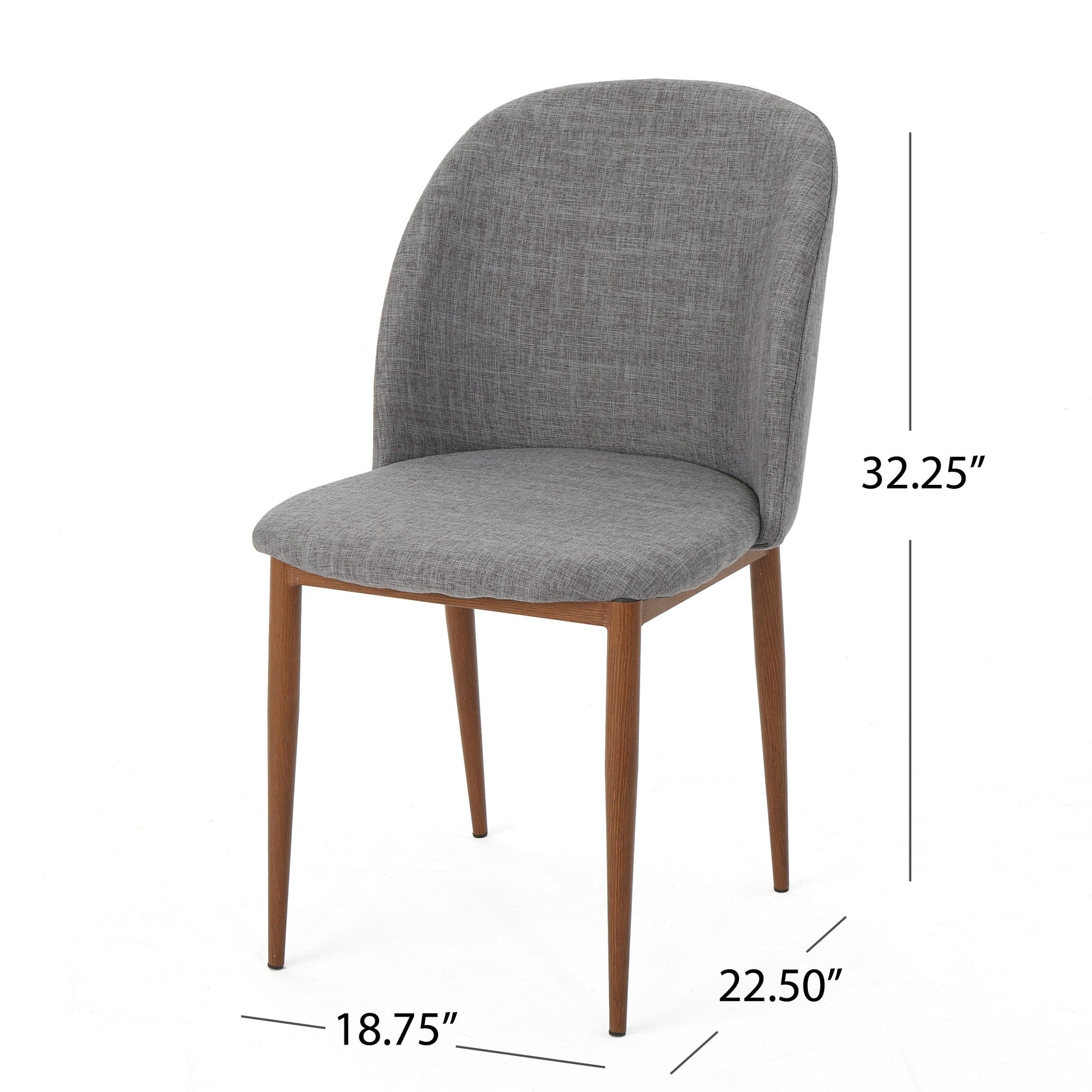 Anastasia Light Gray Fabric Dining Chairs (Set of 2) – GDFStudio