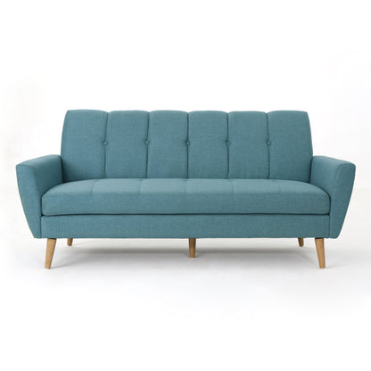 Angelica Mid-Century Modern Fabric Tufted Sofa