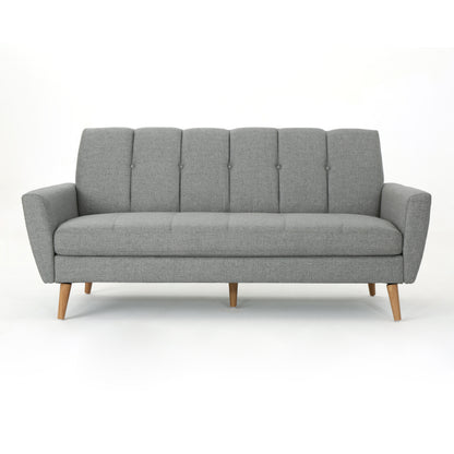 Angelica Mid-Century Modern Fabric Tufted Sofa