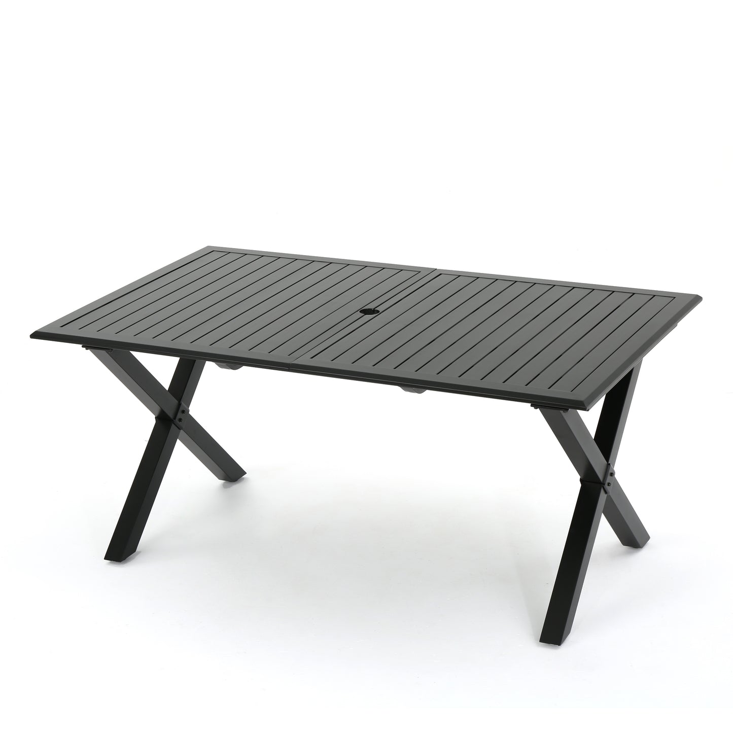 Eowyn  Black Cast Aluminum Expandable Outdoor Dining Table