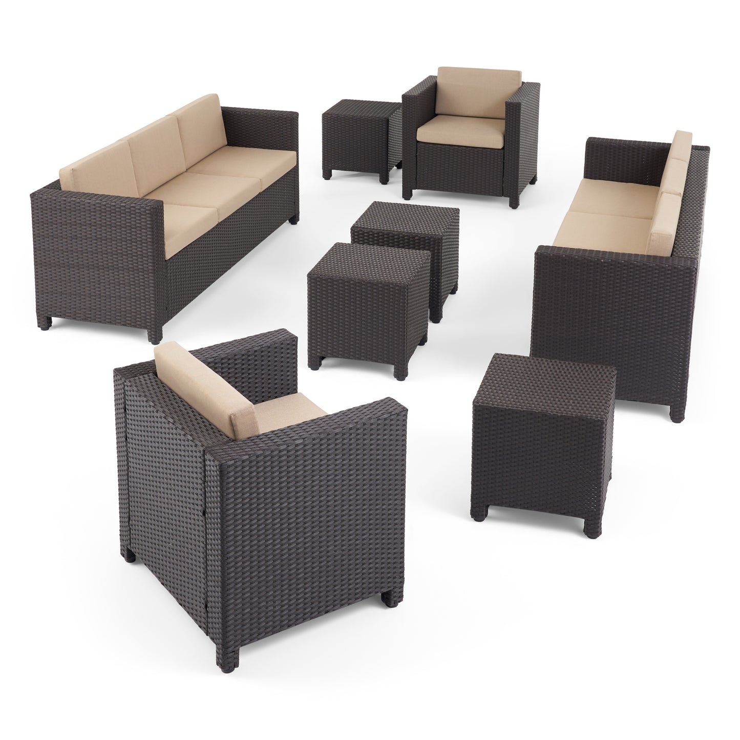 Venice 8-Seater Outdoor Sofa Set with Side Tables