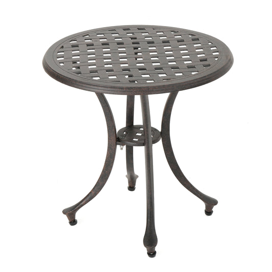 Louis Outdoor 19-inch Bronze Finished Cast Aluminum Side Table