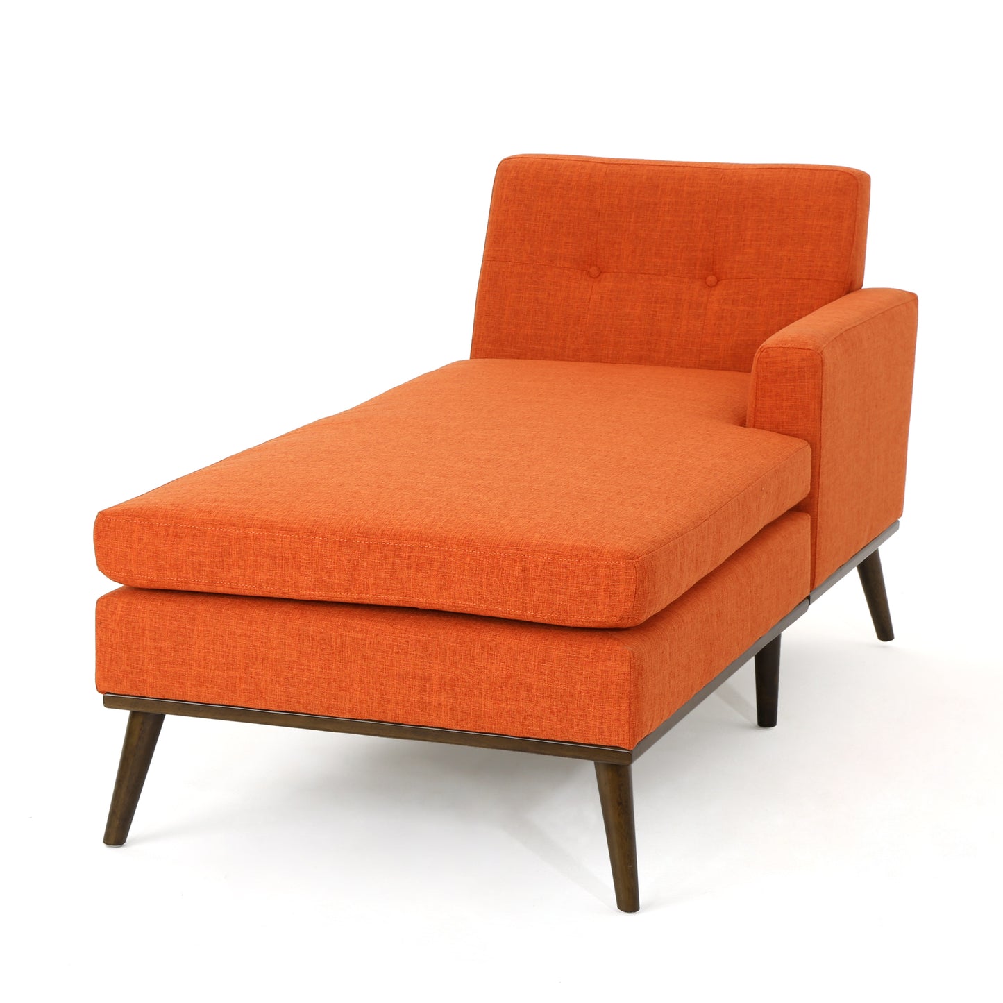 Sophia Mid-Century Modern Fabric Chaise Lounge