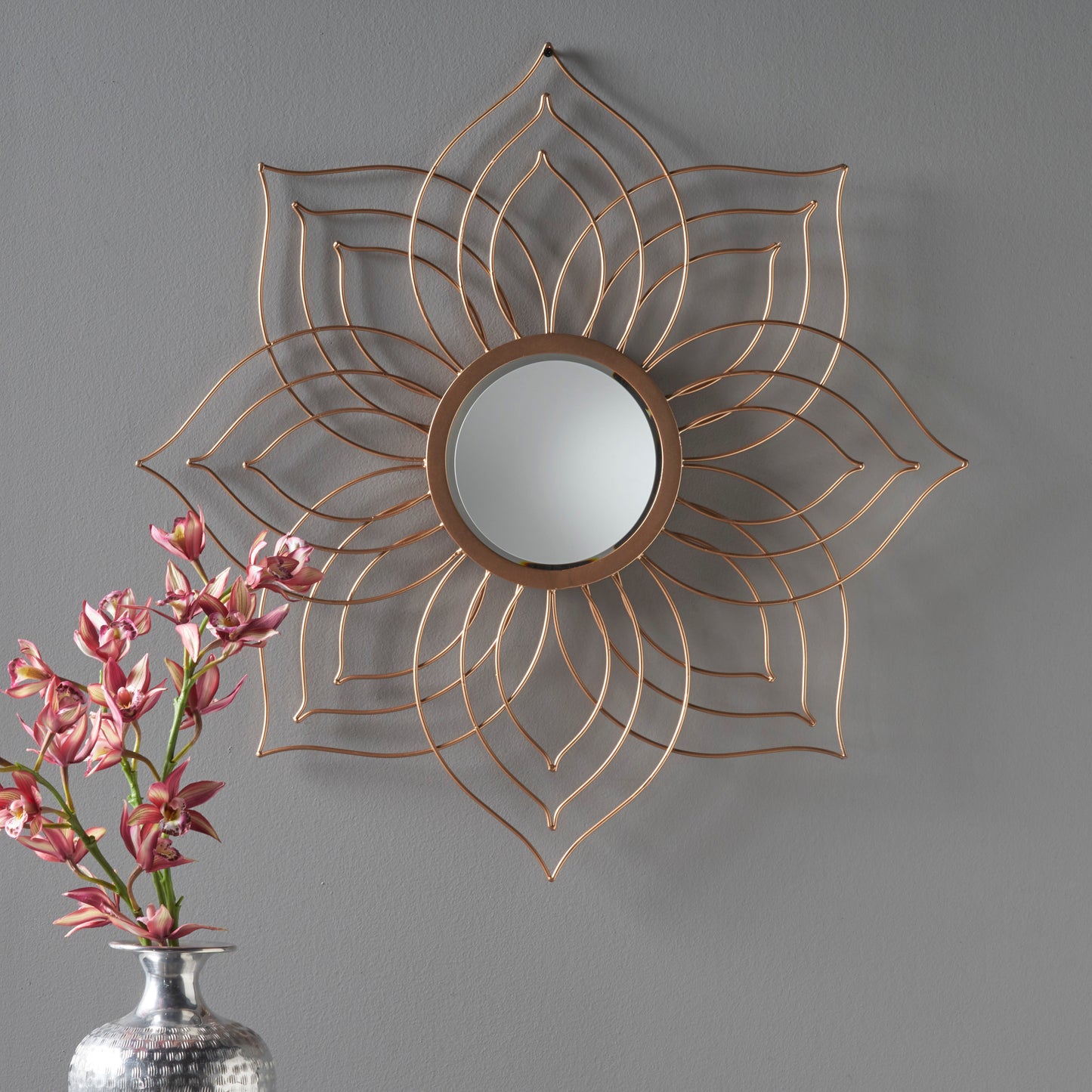 Ophelia Floral Finished Wall Mirror