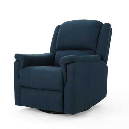 Jemma Tufted Fabric Swivel Gliding Recliner Chair
