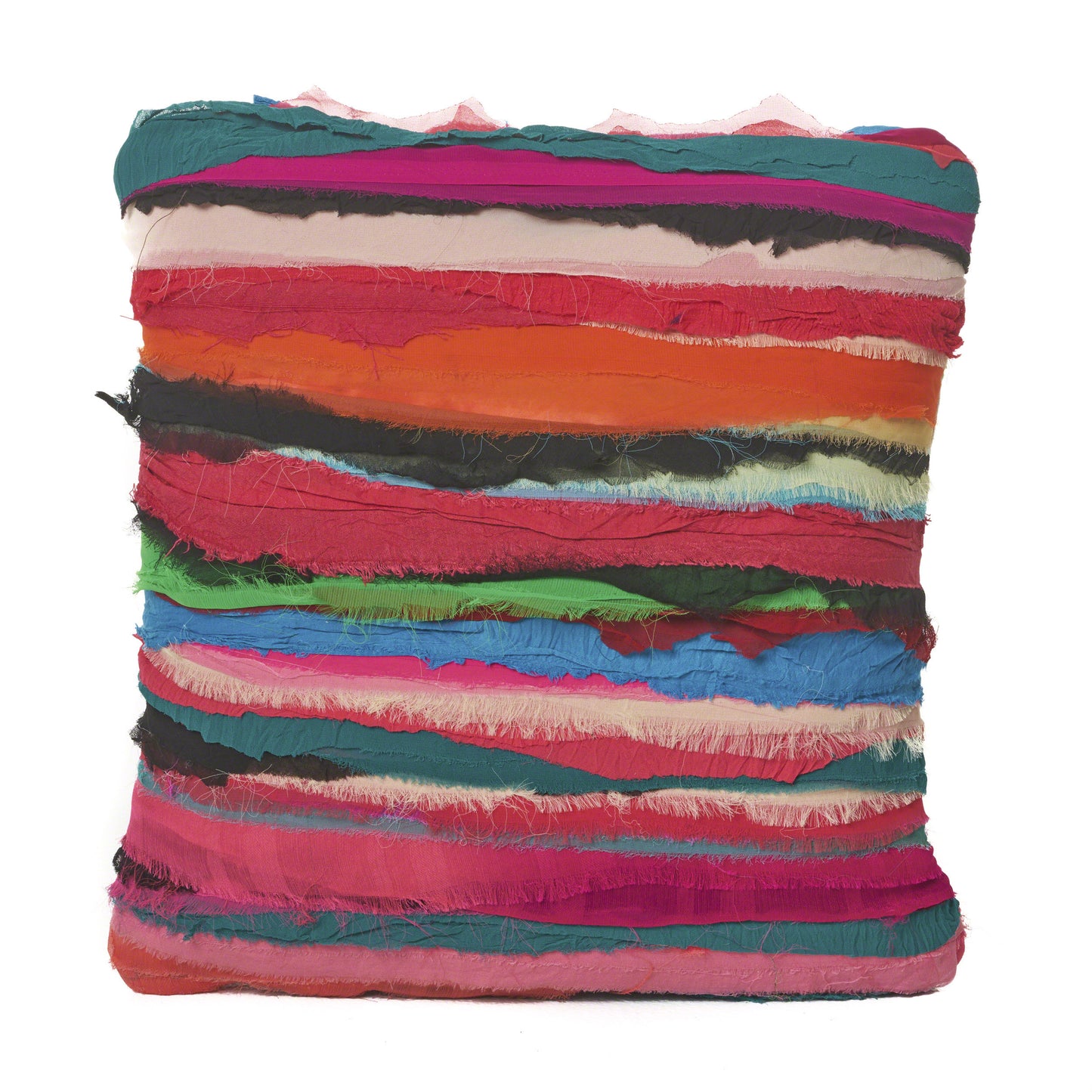 Rooney Handcrafted Boho Recycled Fabric Pillow