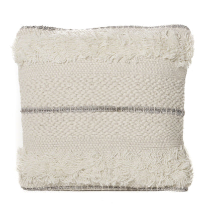 Miles Handcrafted Boho Fabric and Lace Pillow