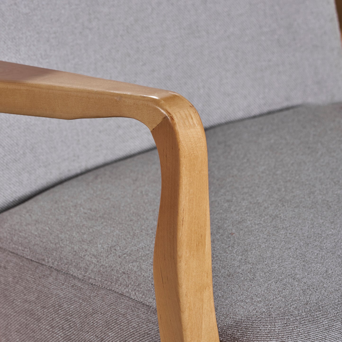 Winford Mid-Century Modern Wood Frame Fabric Armchair