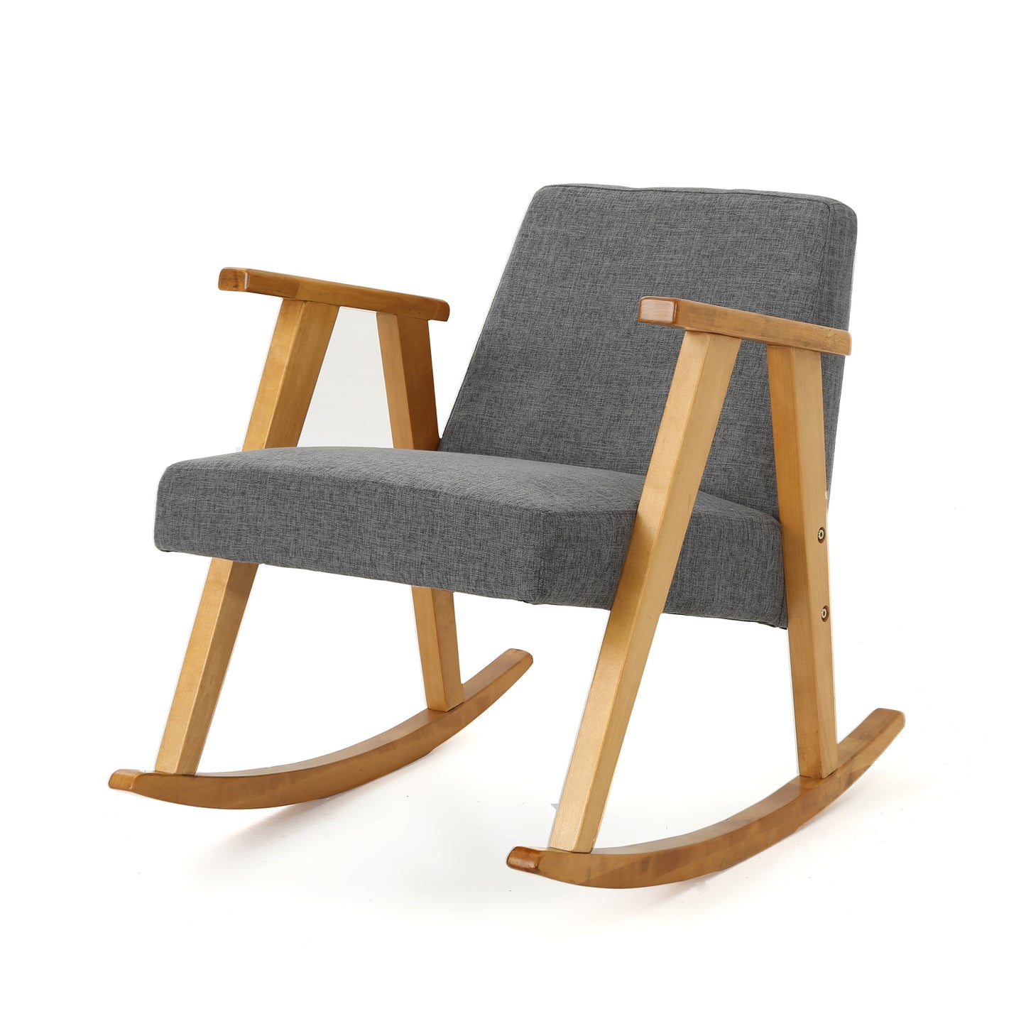 Nero Mid Century Modern Fabric Rocking Chair