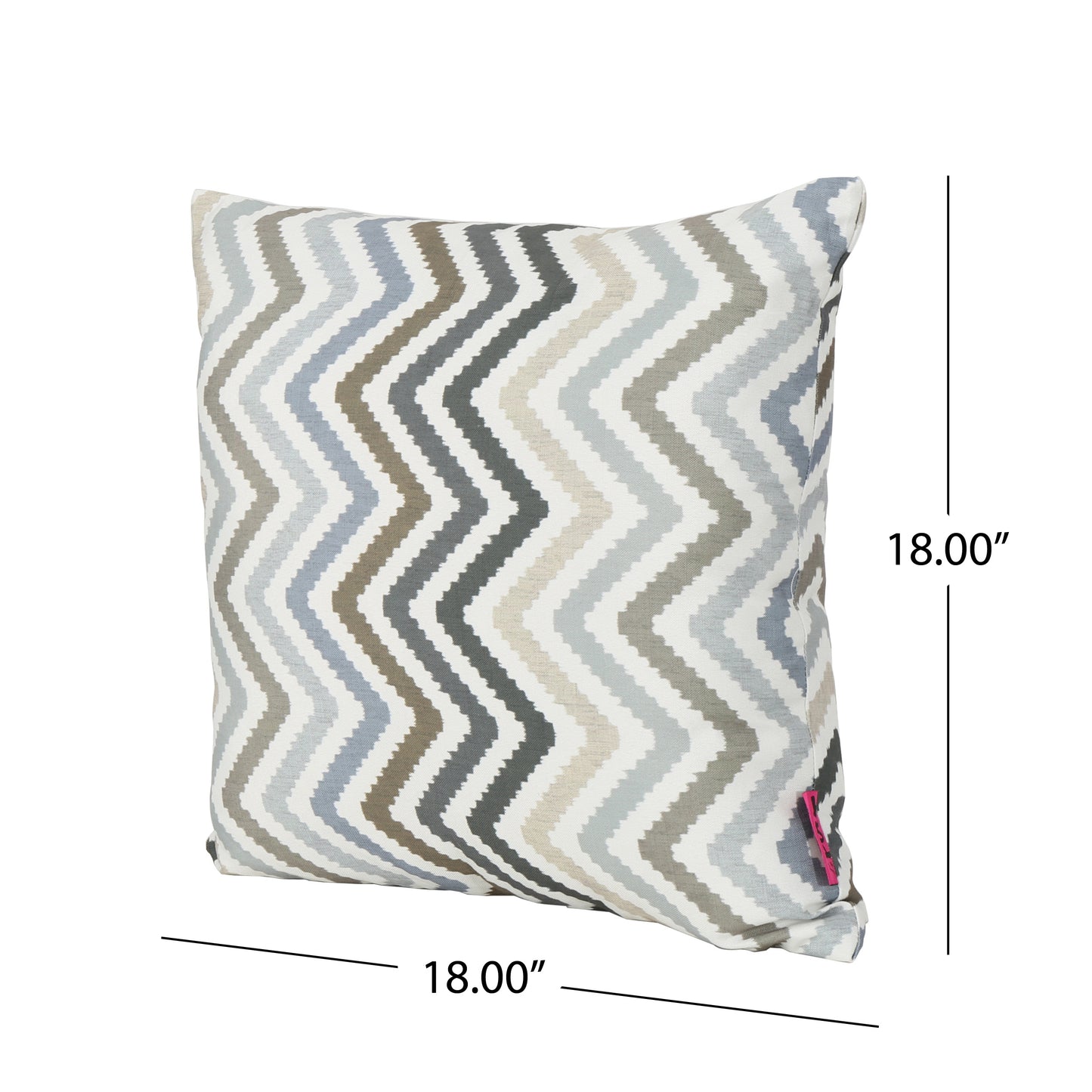 Kimpton Outdoor Zig Zag Striped Water Resistant Tasseled Square and Rectangular Throw Pillows (Set of 4)