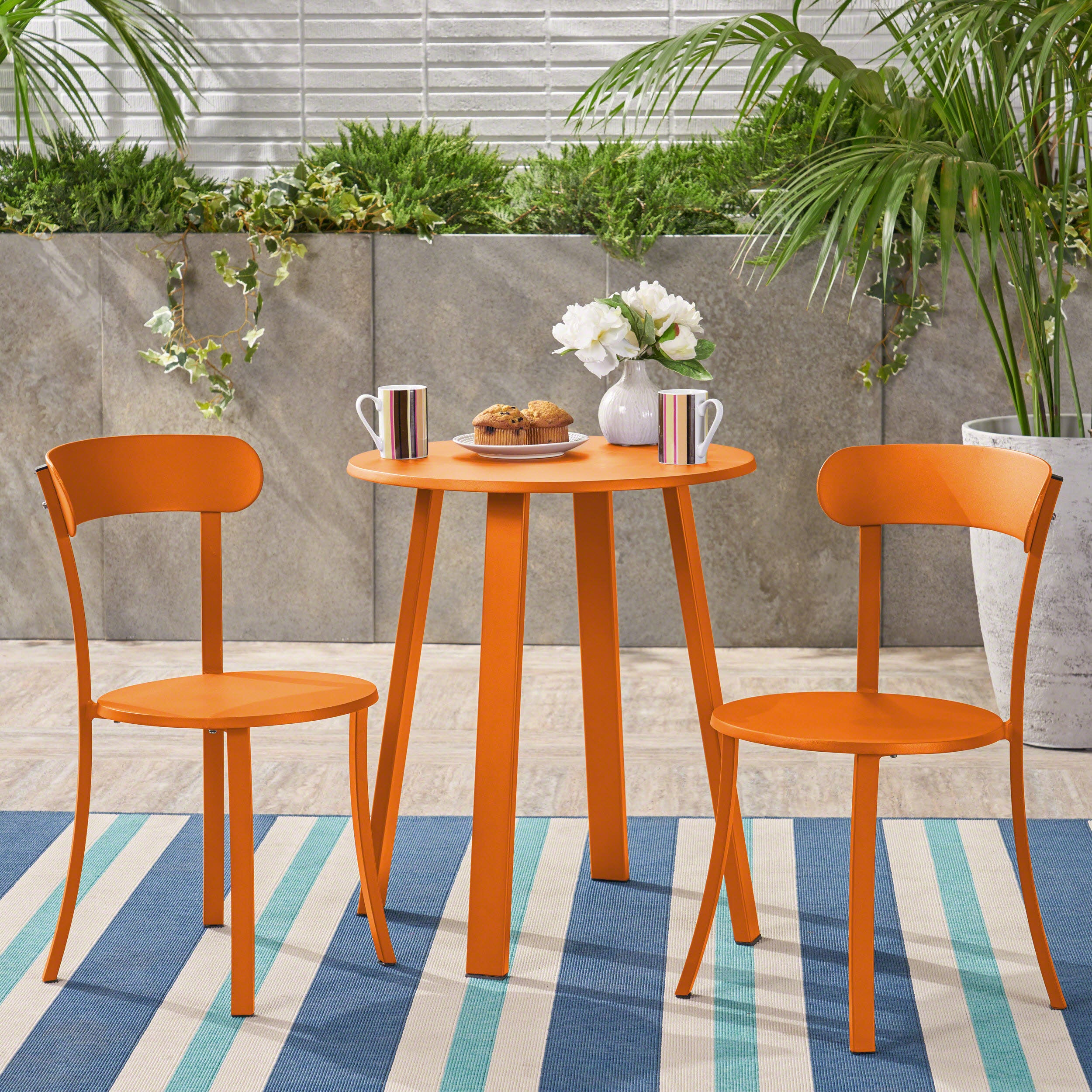 Orange deals bistro set