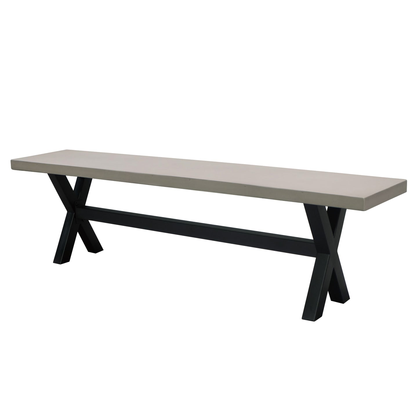 Malle Indoor Light Grey Finished MGO Dining Bench