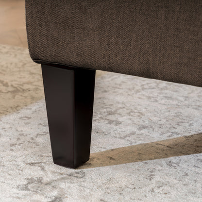 Niya Mid Century Modern 7 Piece Fabric Extended Sectional Sofa