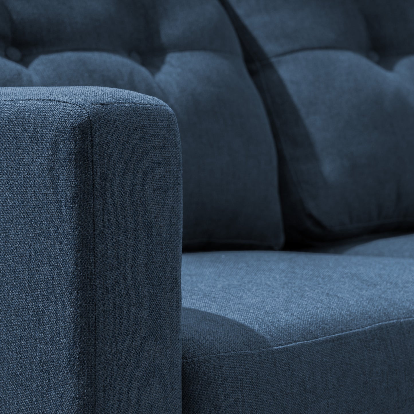 Niya Mid Century Modern 7 Piece Fabric Extended Sectional Sofa