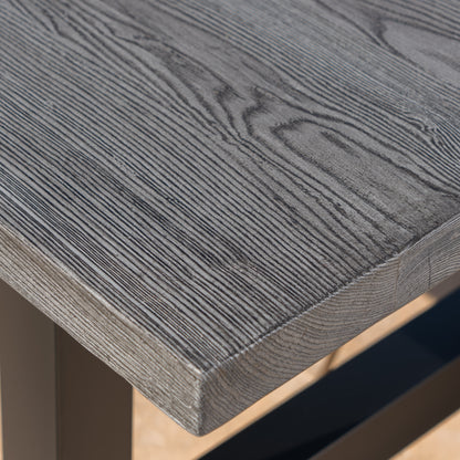 Dorris Outdoor 7 Piece Aluminum Dining Set with Concrete Table