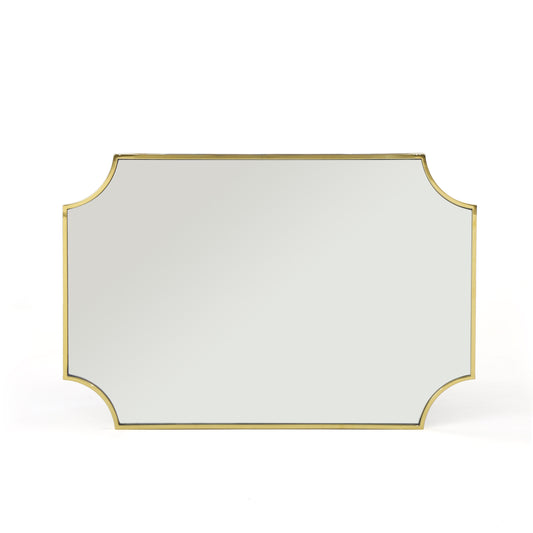 Estelle Glam Wall Mirror with Gold Finished Stainless Steel Frame