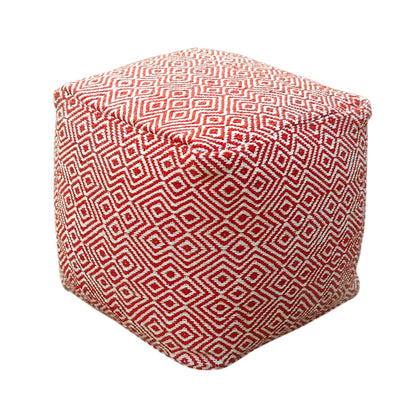 Alston Outdoor Handcrafted Boho Water-Resistant Pouf