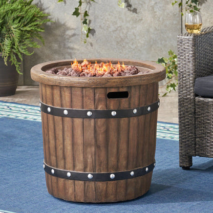 Muriel Wine Barrel Propane Gas Fire Pit 40K BTU