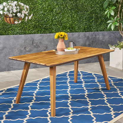 Paul Outdoor 71-inch Acacia Wood Dining Table, Teak Finish